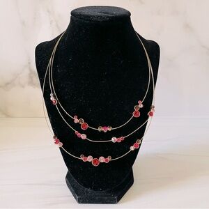 Napier Tiered Wire Jeweled Necklace